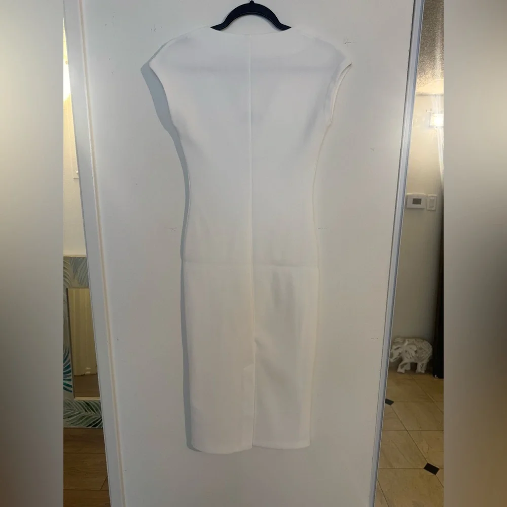White midi dress